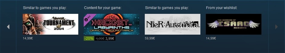 Steam games recommendation